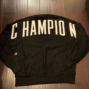 CHAMPION REVERSE WEAVE LOGO CREWNECK